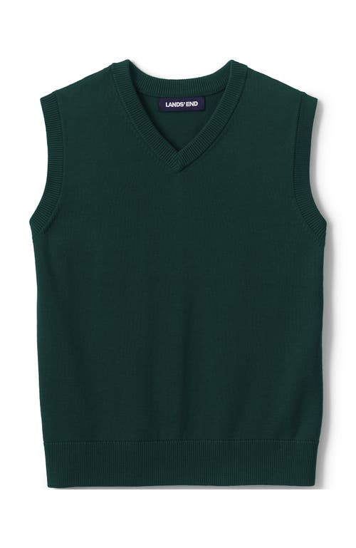 LANDS' END LANDS' END SCHOOL UNIFORM KIDS COTTON MODAL FINE GAUGE SWEATER VEST