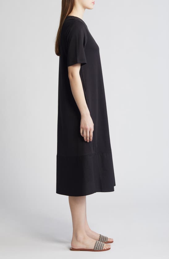 Shop Masai Copenhagen Nacala Cotton A-line Midi Dress In Black