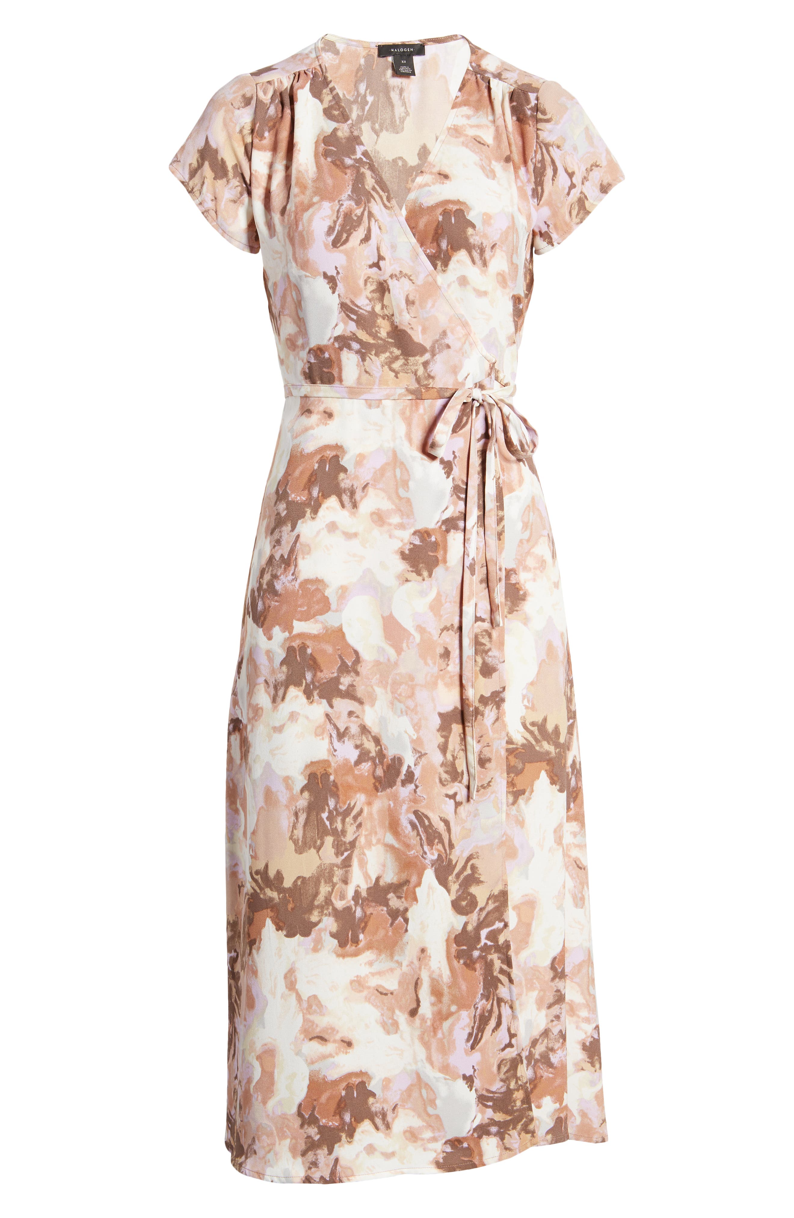 Halogen® Wrap Woven Midi Dress | Nordstrom