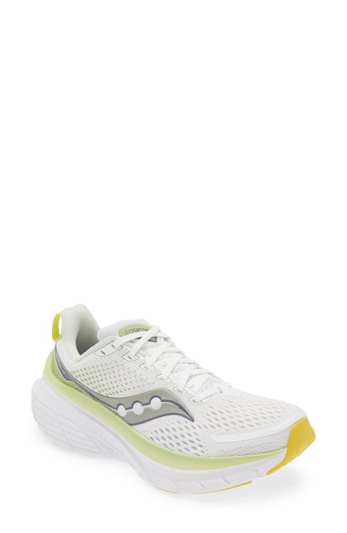 Shop Saucony Guide 17 Running Shoe In White/fern