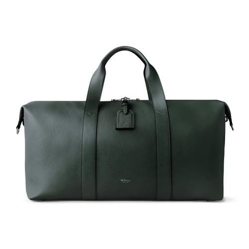 Mulberry Heritage Leather Medium Clipper Duffle in Mulberry Green 