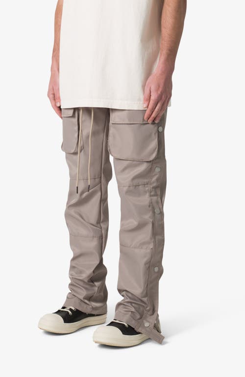 Mnml Side Snap Nylon Cargo Pants In Grey