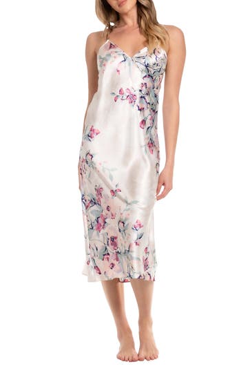 Shop In Bloom By Jonquil Satin Slip Nightgown In Champ
