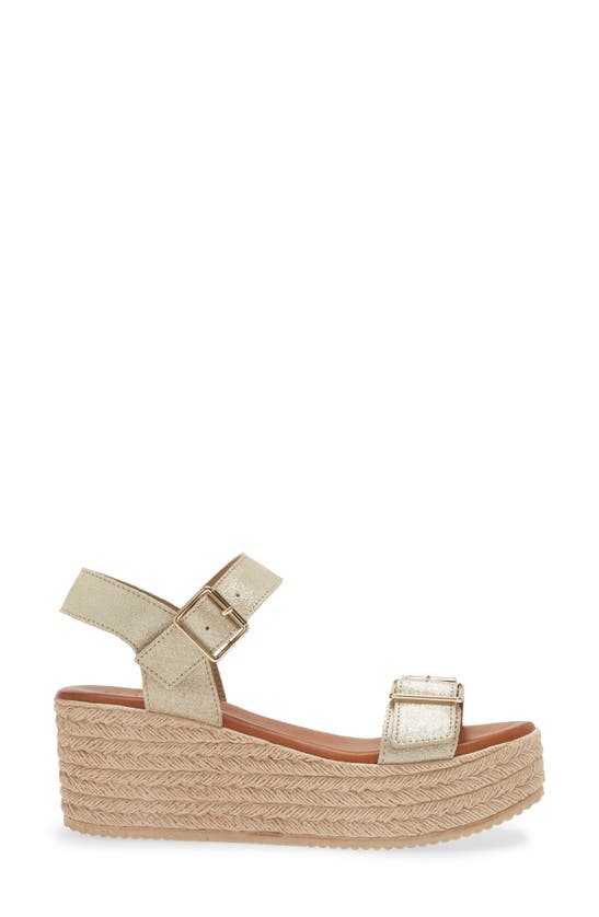 Cordani Betsy Espadrille Wedge Sandal In Dusty Gold