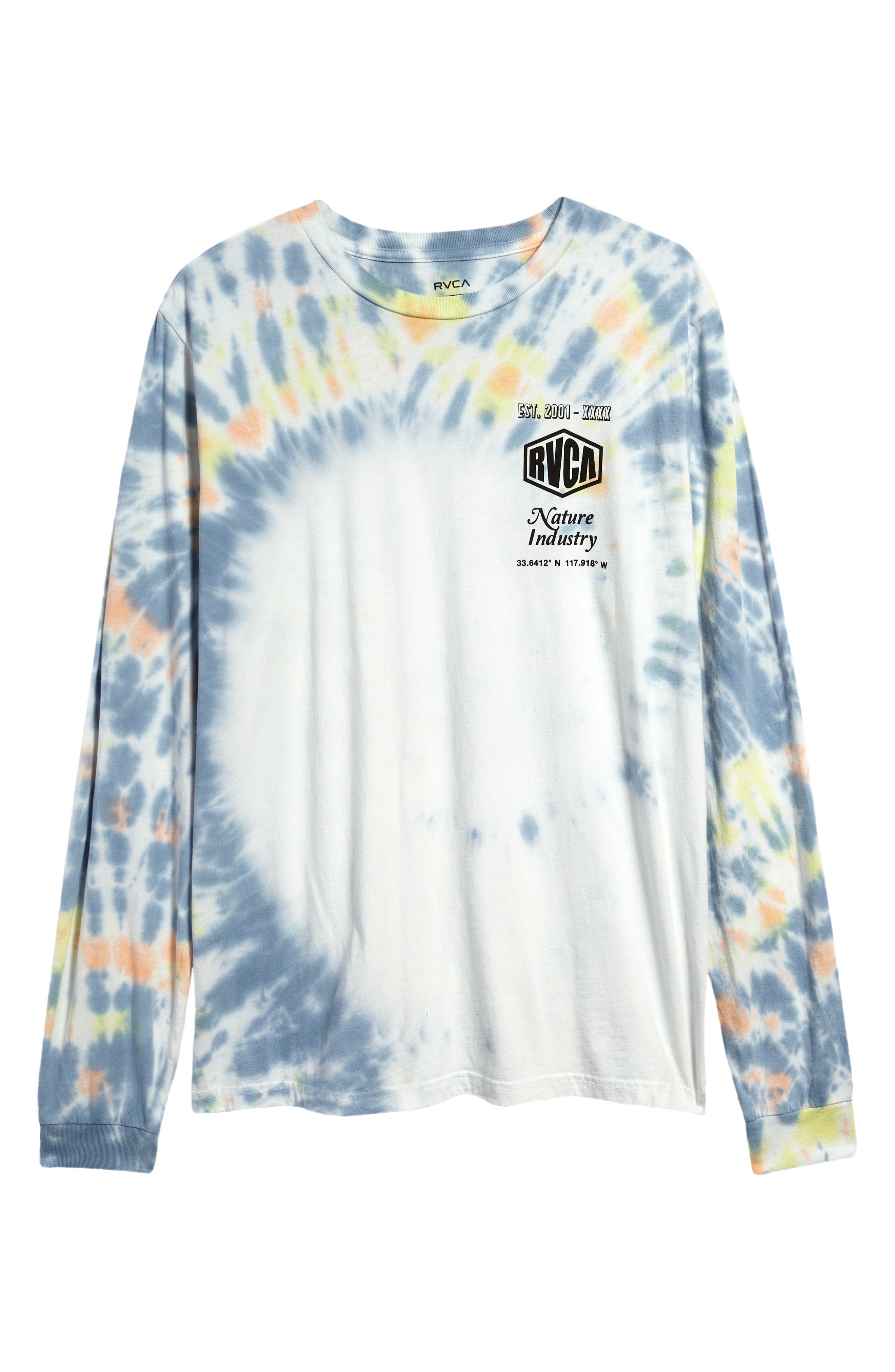 Famulily Womens Tie Dye Tops Long Sleeve Cotton Round Neck T Shirts S-2XL 
