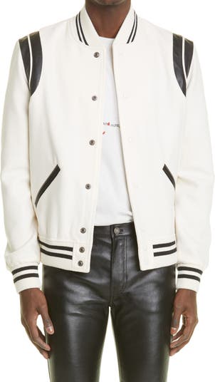 Shop Saint Laurent Teddy Bomber Jacket