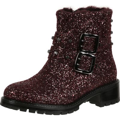Ross & Snow Stefana Sp Genuine Shearling Lined Weatherproof Bootie, Burgundy