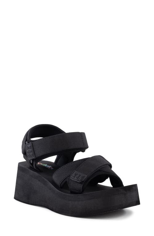 Serenade Platform Wedge Sandal in Black
