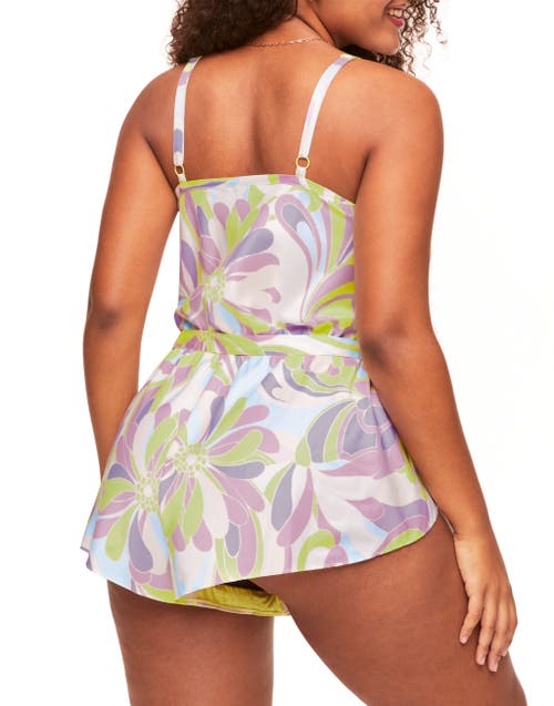 Shop Adore Me Kami Romper Lingerie In Floral Green