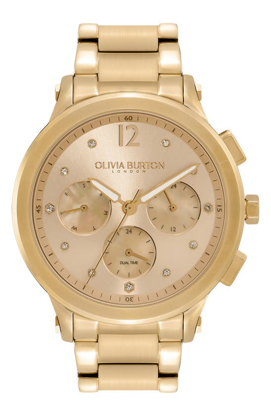 Olivia Burton Women's Sports Luxe Ion Plated Gold-tone Steel Watch 38mm