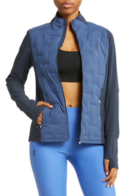 On Climate Water Repellent Performance Jacket In Denim/navy