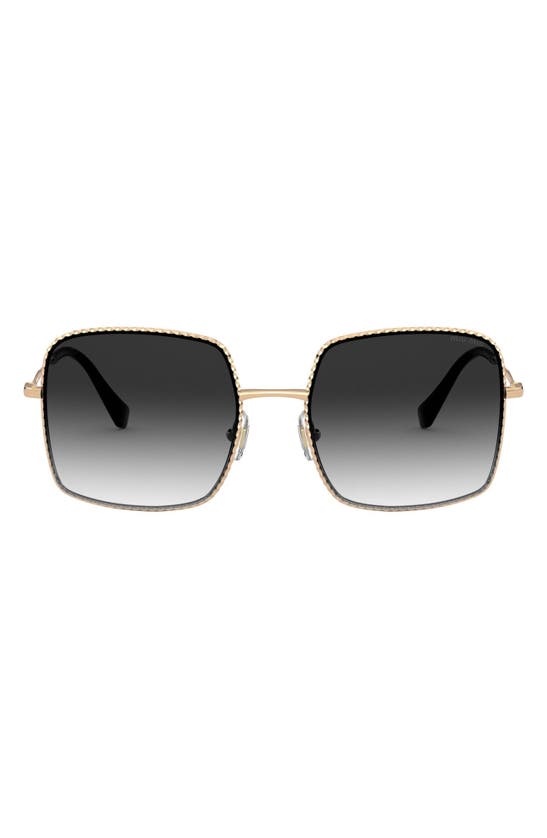 MIU MIU 56MM GRADIENT RECTANGULAR SUNGLASSES