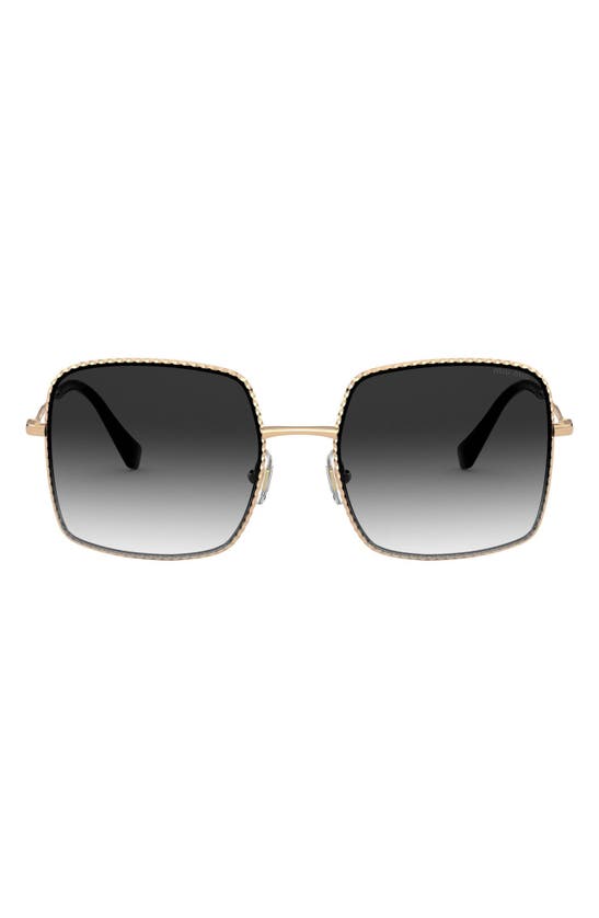 Miu Miu Mu 61vs Antique Gold Female Sunglasses In Gold / Yellow Gradient Violet