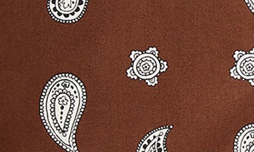 Shop Mini Rodini Kids' Paisley Print Organic Cotton Button-up Shirt In Brown