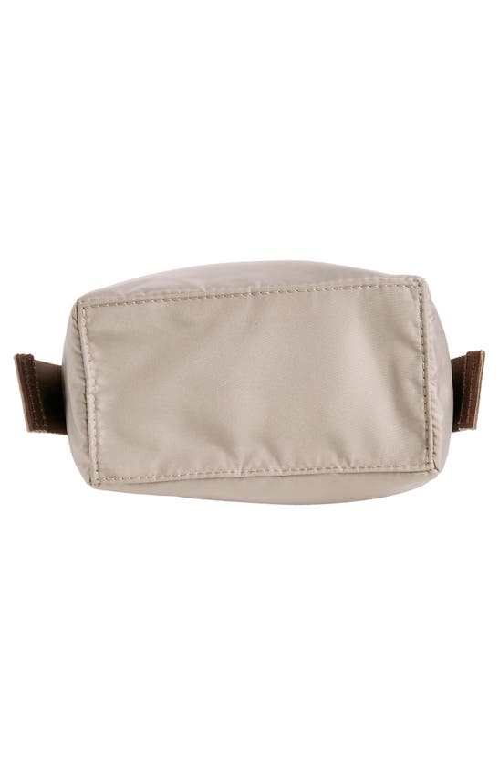 Shop Ganni Recycled Polyester Tech Pouch In Oyster Gray