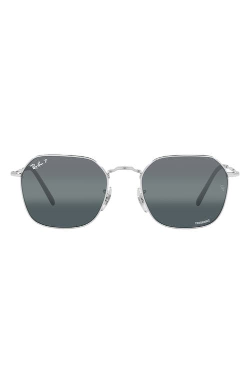 Ray-Ban Jim 53mm Mirrored Polarized Irregular Sunglasses in Silver at Nordstrom