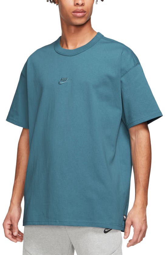 Shop Nike Premium Essential Cotton T-shirt In Noise Aqua