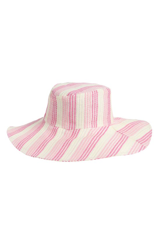 Shop Nordstrom Rack Classic Straw Sun Hat In Pink Combo