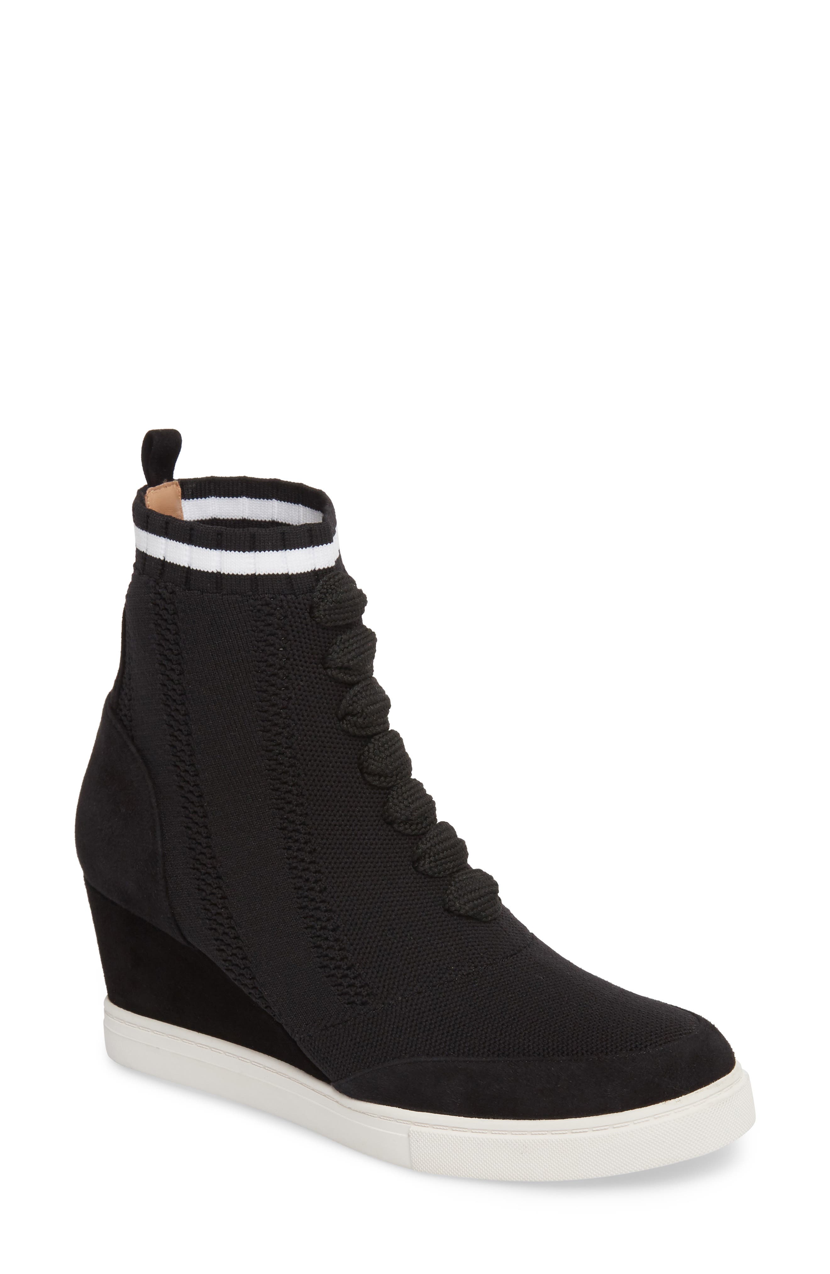 Linea Paolo Fabiana Wedge Sneaker, Black