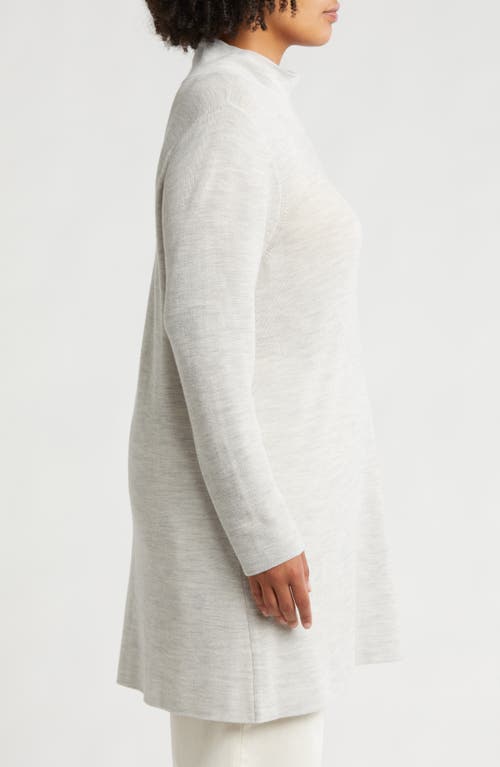 Shop Eileen Fisher Wool Mock Neck Tunic In Sea Salt