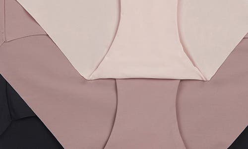 B.tempt'd By Wacoal B.bare Assorted 3-pack Hipster Panties In Night/antler/rose Smoke