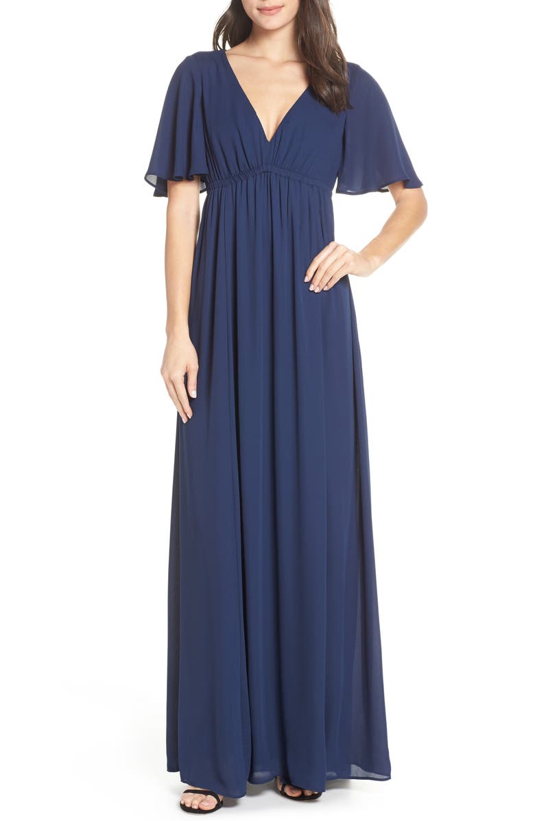 Show Me Your Mumu Emily Chiffon A-Line Gown | Nordstrom