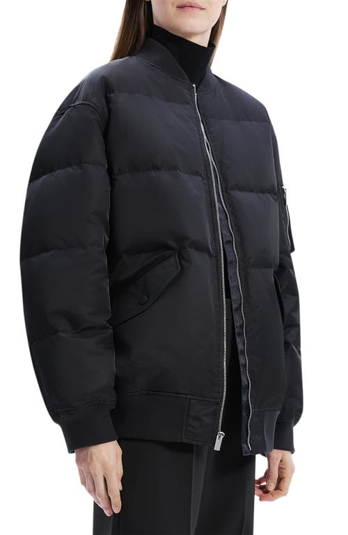 Shop Theory Puffer Flight Jacket In Black - 001