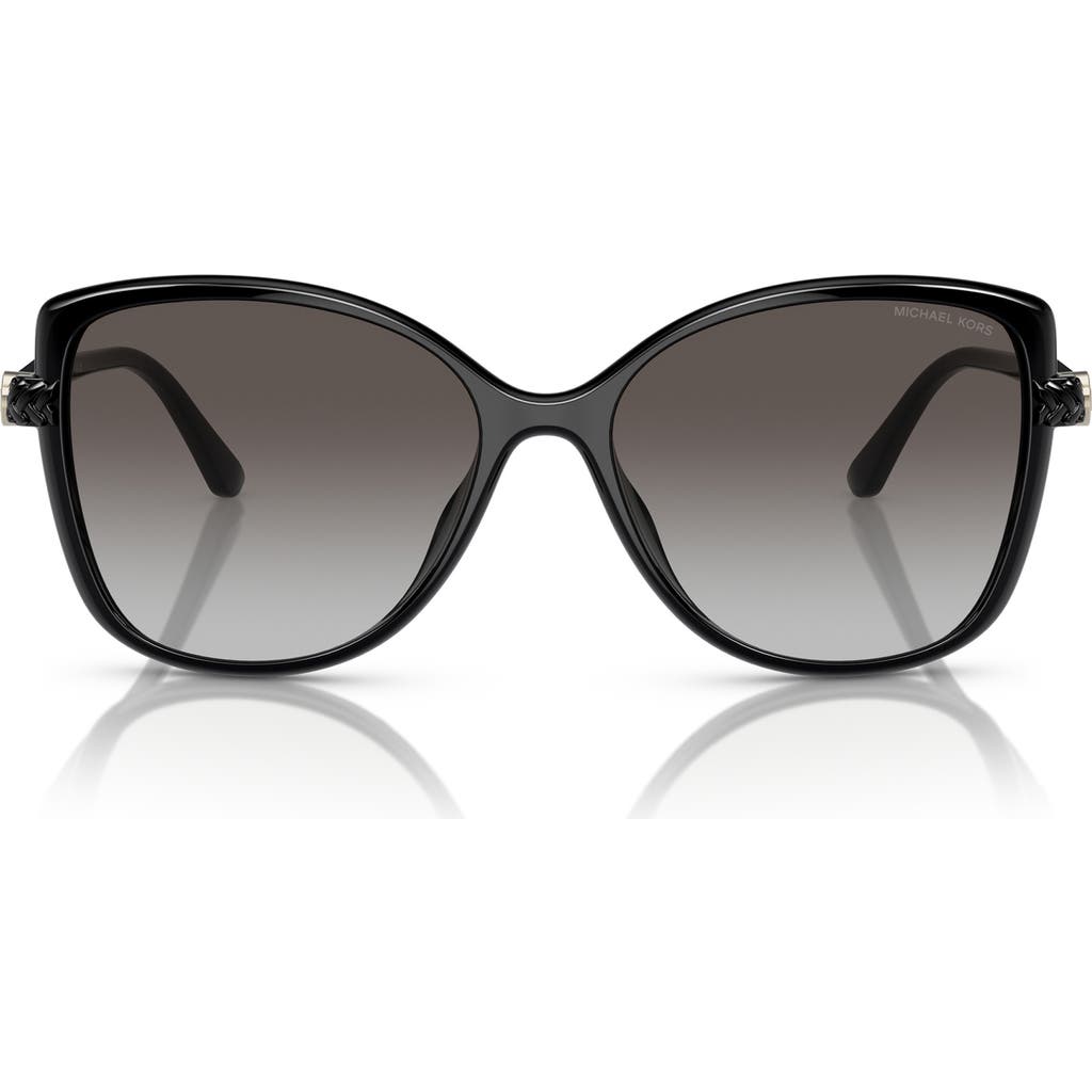 Michael Kors 55mm Gradient Butterfly Sunglasses In Black