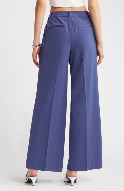 Shop Open Edit Wide Leg Pants In Blue Cobalt