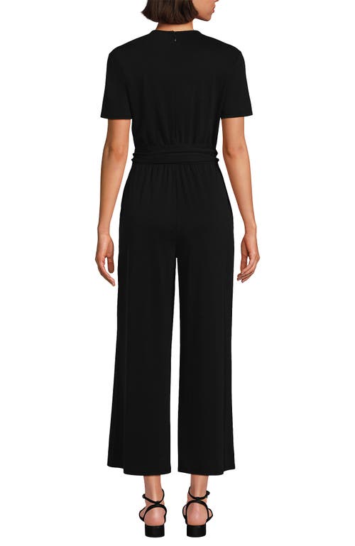LANDS' END LANDS' END CUPRO TIE WAIST JUMPSUIT
