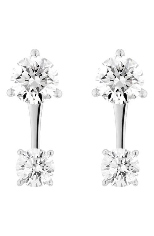 1-Carat Lab Created Diamond Solitaire Earring Enhancers in 14K White Gold
