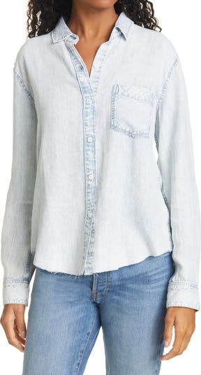 Rails Ingrid Raw Hem Chambray Shirt | Nordstrom