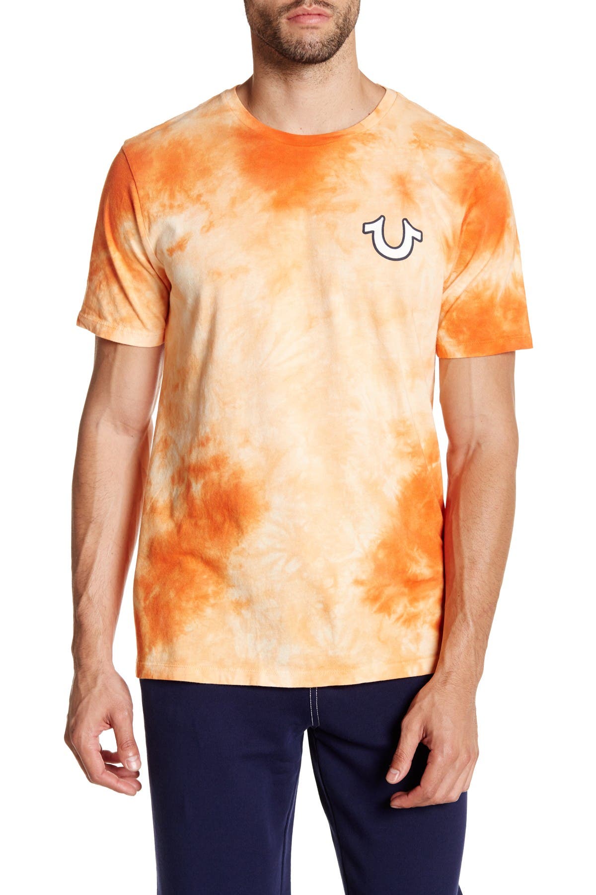 true religion orange shirt