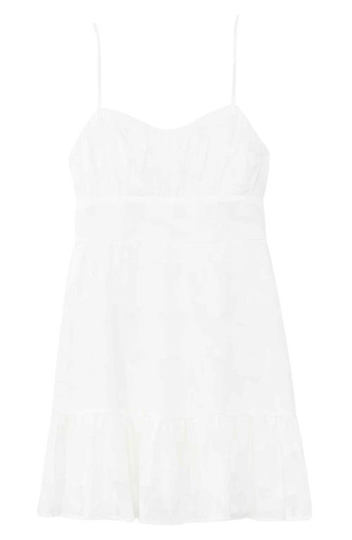 Emma Floral Fit & Flare Dress in Off White Jm