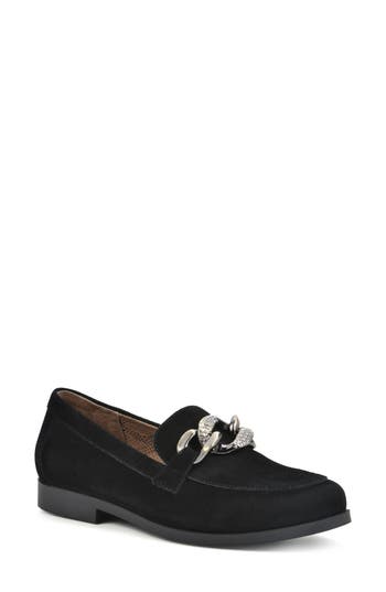 White Mountain Footwear Casavas Embellished Chain Loafer In Black