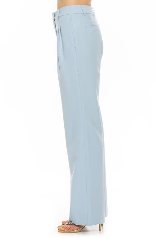 Alexia Admor Ellie Pleated Wide Leg Pants In Halogen Blue