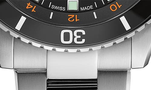 Mido Men's Swiss Automatic Ocean Star Gmt Stainless Steel Bracelet Watch 44mm In Silver/black