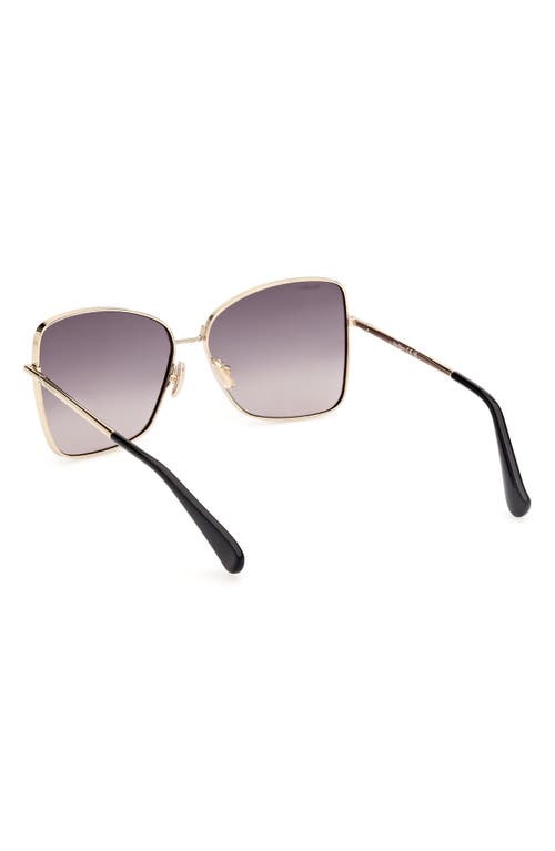 Shop Max Mara Menton1 59mm Sunglasses In Gold/gradient Smoke