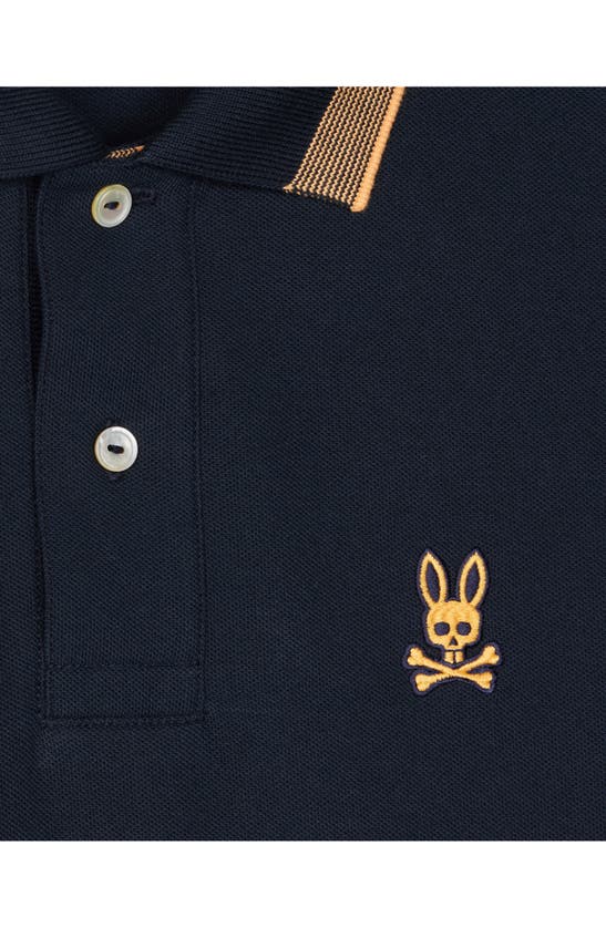 Shop Psycho Bunny Queensbury Piqué Polo In Navy