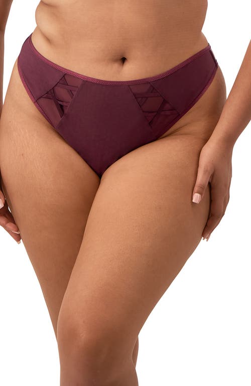 Elomi Sachi Strappy G-string in Cabernet 