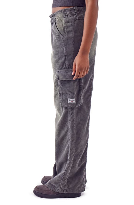Shop Bdg Urban Outfitters Y2k Low Rise Corduroy Cargo Pants In Dark Grey