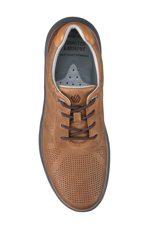 Shop Johnston & Murphy Activate U-throat Sneaker In Brown Oiled Full Grain