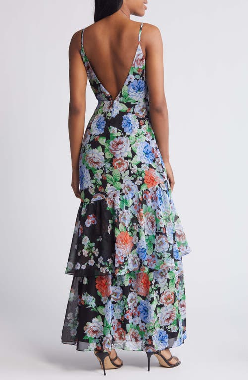 LULUS LULUS EFFORTLESS ENERGY TIERED RUFFLE MAXI DRESS 