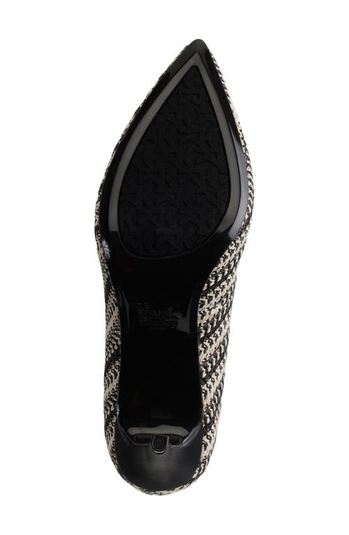 Shop Karl Lagerfeld Paris Royale Pointed Toe Pump In Black/cream