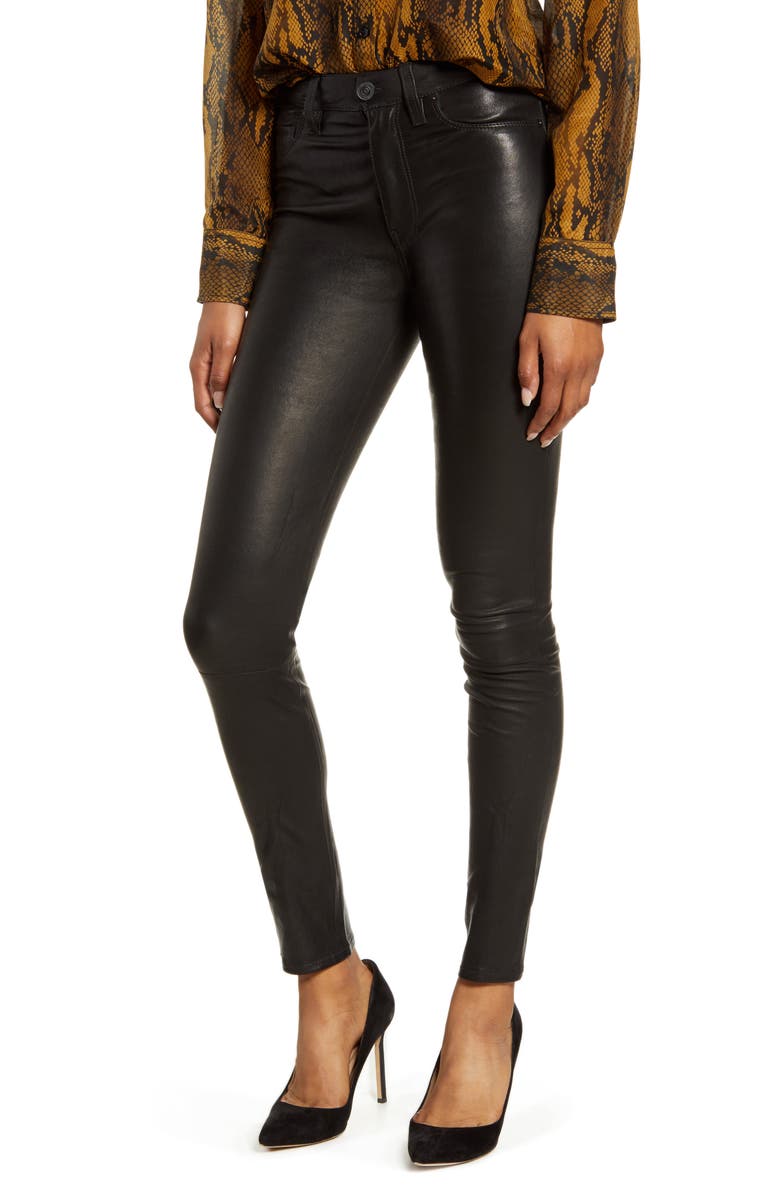 Hudson Jeans Hudson Barbara High Waist Super Skinny Leather Pants |  Nordstrom