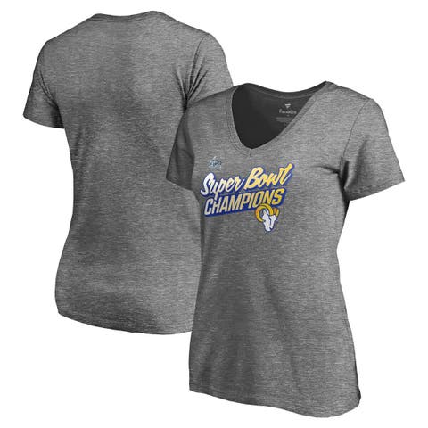 Women's Fanatics Branded Royal Los Angeles Rams Super Bowl LVI Champions  Parade V-Neck Plus Size T-Shirt