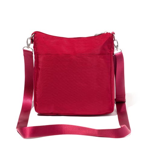 Shop Baggallini Modern Everywhere Slim Crossbody Bag With Rfid Wristlet In Crimson Red