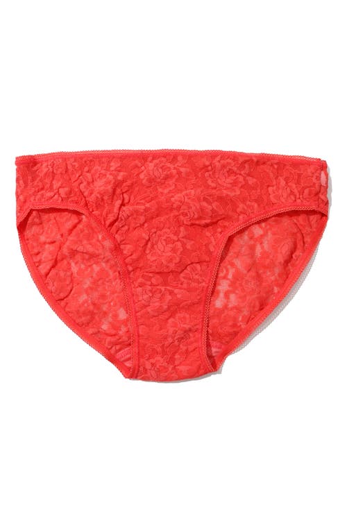 Hanky Panky Daily Lace V-kini In Hibiscus Bloom Pink