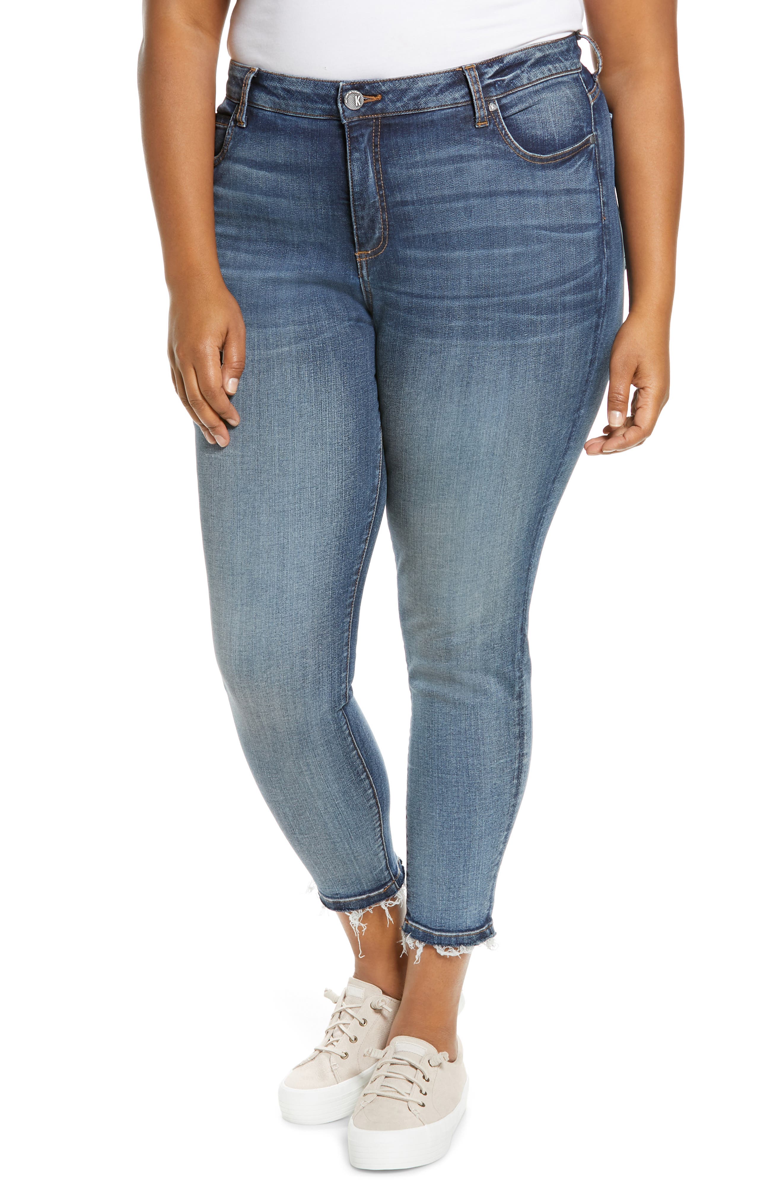 Donna High Waist Ankle Skinny Jeans 