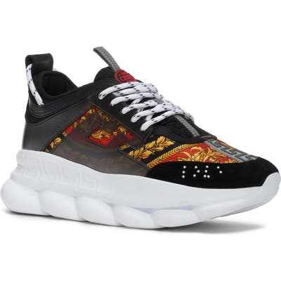 Versace Chain Reaction Sneaker, Black